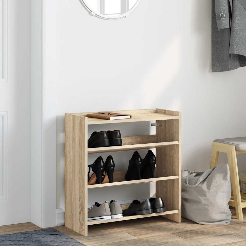 Vidaxx étagère à chaussures 60x25x62 cm bois fini couleur chêne sonoma