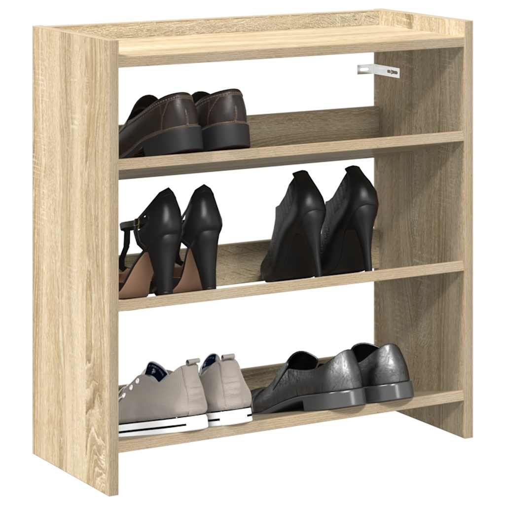 Vidaxl Shoe Rack 60x25x62 cm Behandlet tre Sonoma eik farget