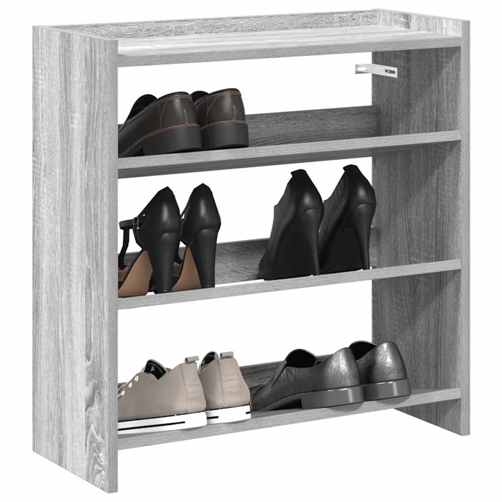 Vidaxl Shoe Rack 60x25x62 cm Behandlet tre grå Sonoma eik farget