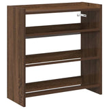 Vidaxl shoe rack 60x25x62 cm processed wood brown oak color