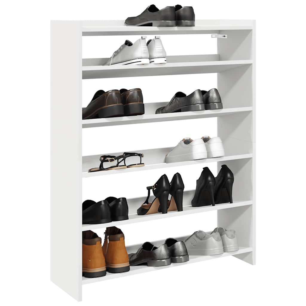 Vidaxl Shoe Rack 80x25x100 cm forarbejdet træhvide