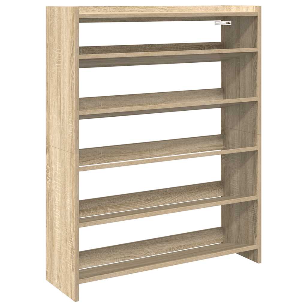 Rack de chaussures Vidaxl 80x25x100 cm Bois de chêne sonoma en bois de chêne sonoma