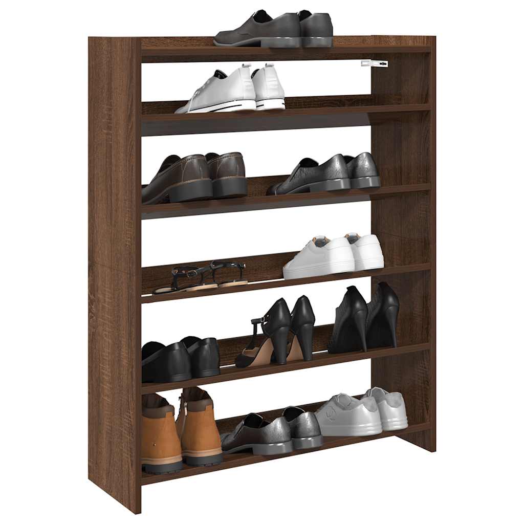 Vidaxl Shoe Rack 80x25x100 cm Behandlet trebrun eikfarge