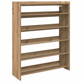 Vidaxl shoe rack 80x25x100 cm processed wood artisanal oak color