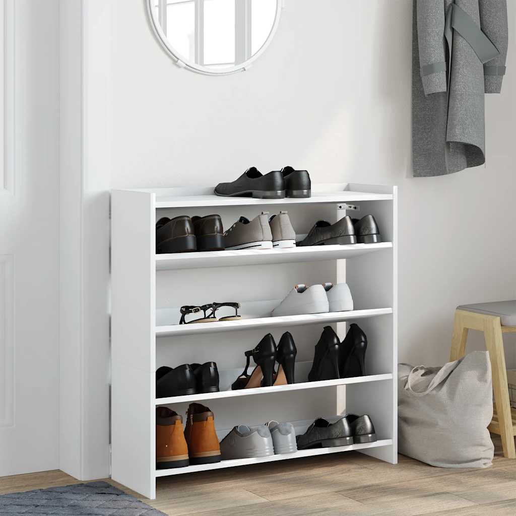 Vidaxl Shoe Rack 80x25x81 cm forarbejdet træhvide