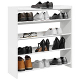 Vidaxl Shoe Rack 80x25x81 cm de madera procesada blanca