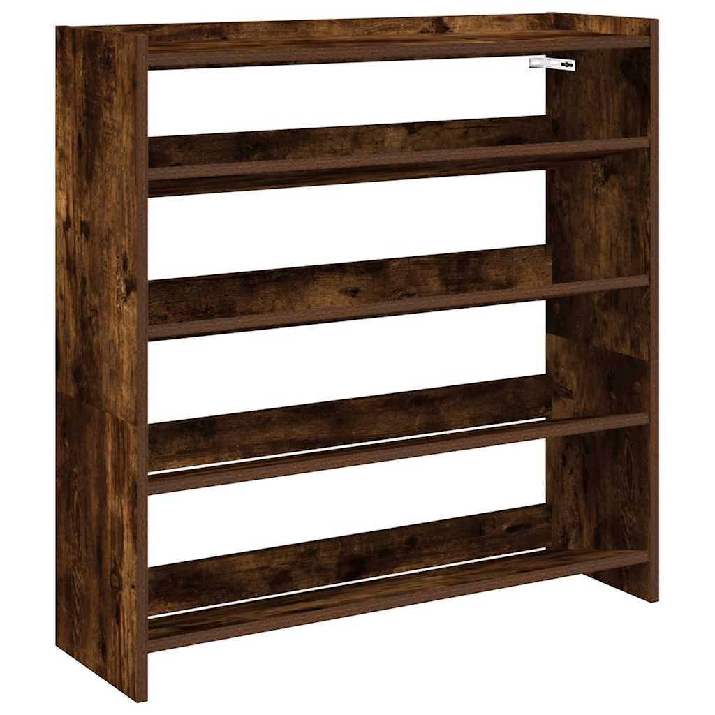 Vidaxx étagère à chaussures 80x25x81 cm bois traité, chêne fumé