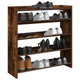 Vidaxx étagère à chaussures 80x25x81 cm bois traité, chêne fumé
