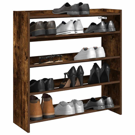 Vidaxx étagère à chaussures 80x25x81 cm bois traité, chêne fumé