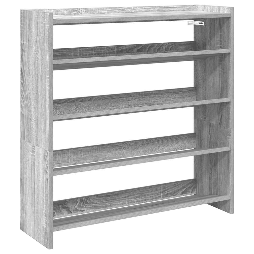 Vidaxx étagère à chaussures 80x25x81 cm bois fini gris couleur chêne sonoma