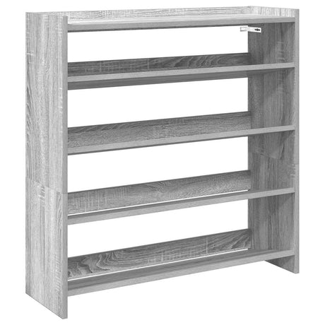 Vidaxx étagère à chaussures 80x25x81 cm bois fini gris couleur chêne sonoma