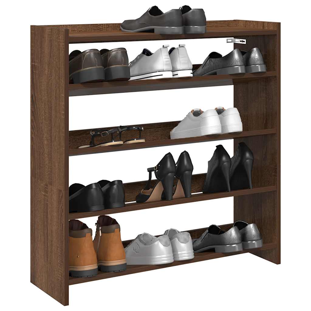 VidaXL shoe rack 80x25x81 cm processed wood brown oak color