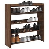 Vidaxl Shoe Rack 80x25x81 cm Behandlet trebrun eikfarge