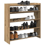 VidaXL étagère à chaussures 80x25x81 cm en bois travaillé, couleur chêne artisanal