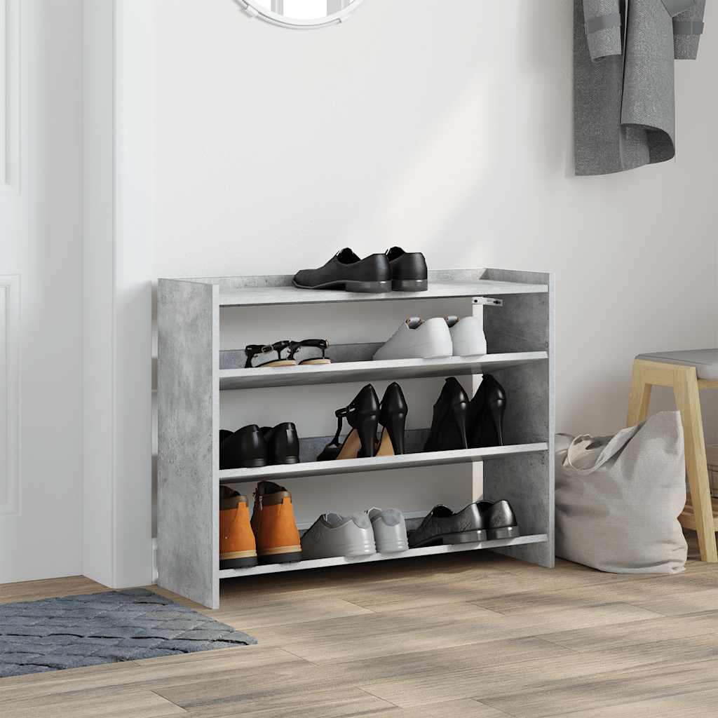 Vidaxl Shoe Rack 80x25x62 cm Price de concreto de madera procesada