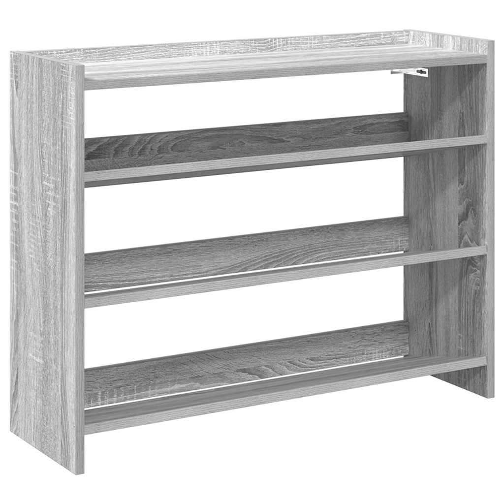 Vidaxl Shoe Rack 80x25x62 CM Color de roble de sonoma de madera procesada