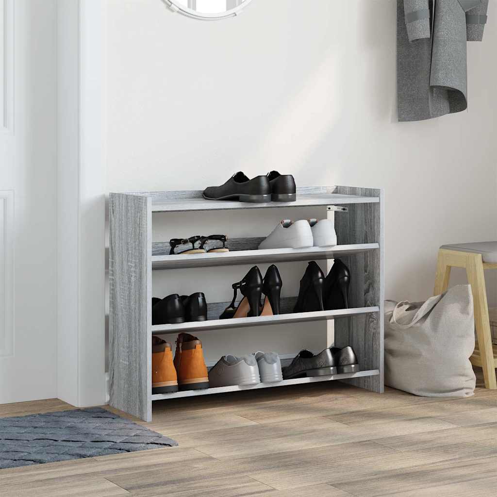 VidaXL shoe rack 80x25x62 cm processed wood gray sonoma oak color