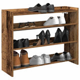 Vidaxl Shoe Rack 80x25x62 cm forarbejdet træ gammel træ -farvet