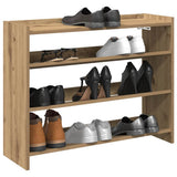 Vidaxx étagère à chaussures 80x25x62 cm en bois travaillé, coloris chêne artisanal