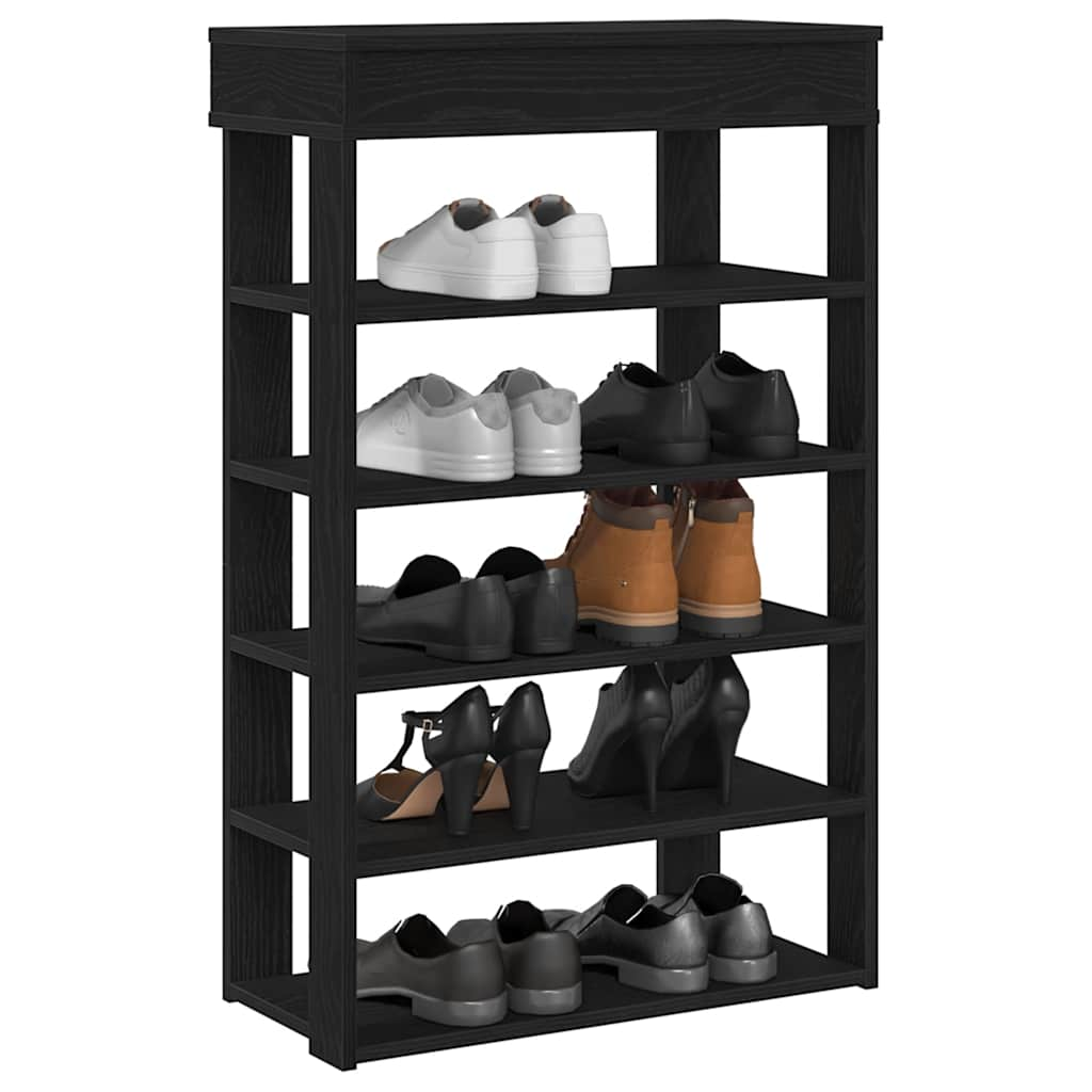 Vidaxl Shoe Rack 60x30x98 cm Behandlet tre svart