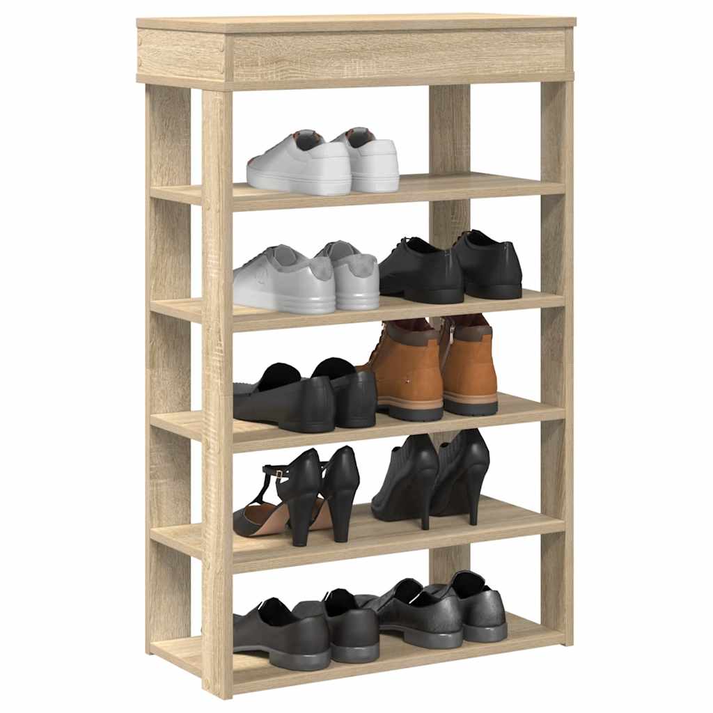 Vidaxl Shoe Rack 60x30x98 cm Behandlet tre Sonoma Oak -farget