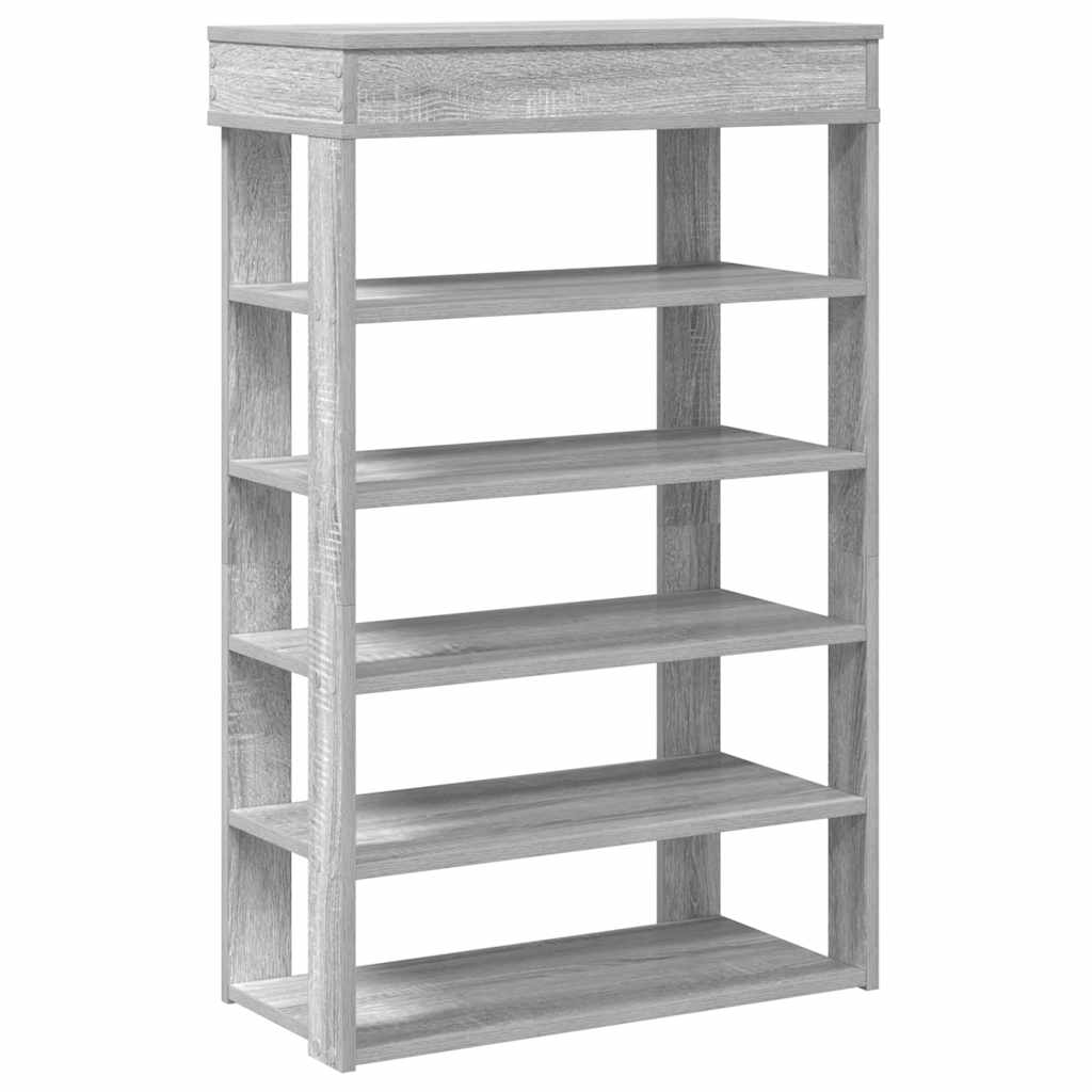 Vidaxl Shoe Rack 60x30x98 cm przetworzony drewniany szary sonoma