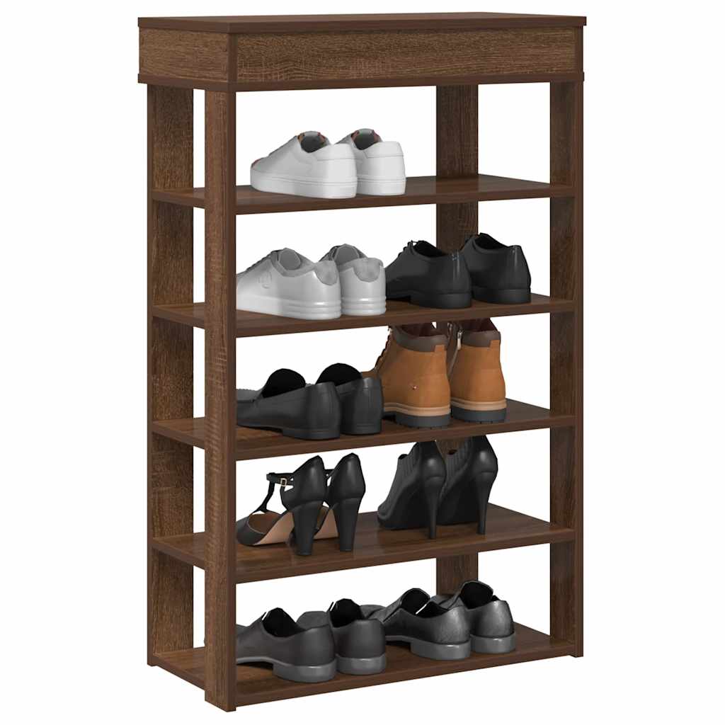 Vidaxl Shoe Rack 60x30x98 cm Behandlet trebrun eikfarge