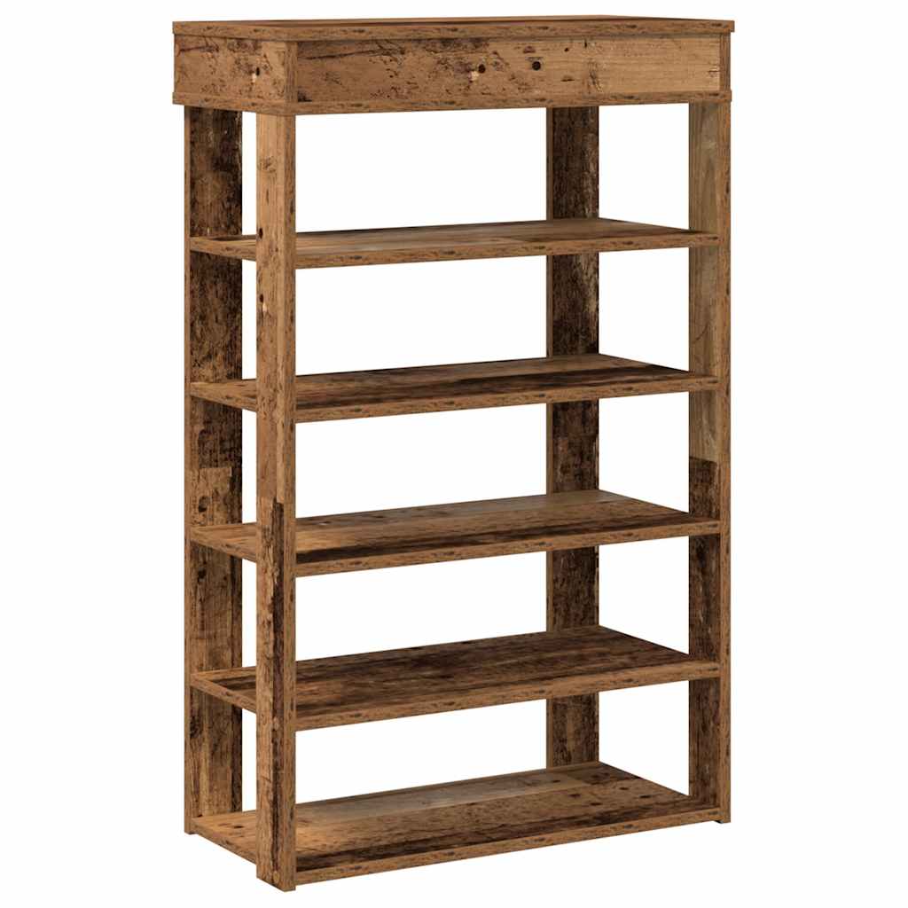 Vidaxx étagère à chaussures 60x30x98 cm bois fini, couleur bois ancien