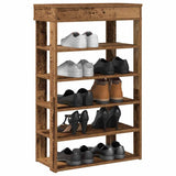 Vidaxl Shoe Rack 60x30x98 cm bearbetat trä gammalt trä -färgat