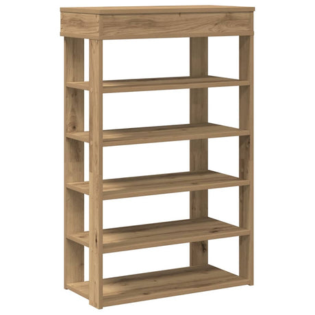 Vidaxx étagère à chaussures 60x30x98 cm en bois travaillé, coloris chêne artisanal