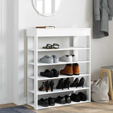 Vidaxl Shoe Rack 80x30x98 cm przetworzony drewniany biały