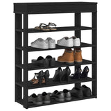 Vidaxl Shoe Rack 80x30x98 cm de madera procesada Negro