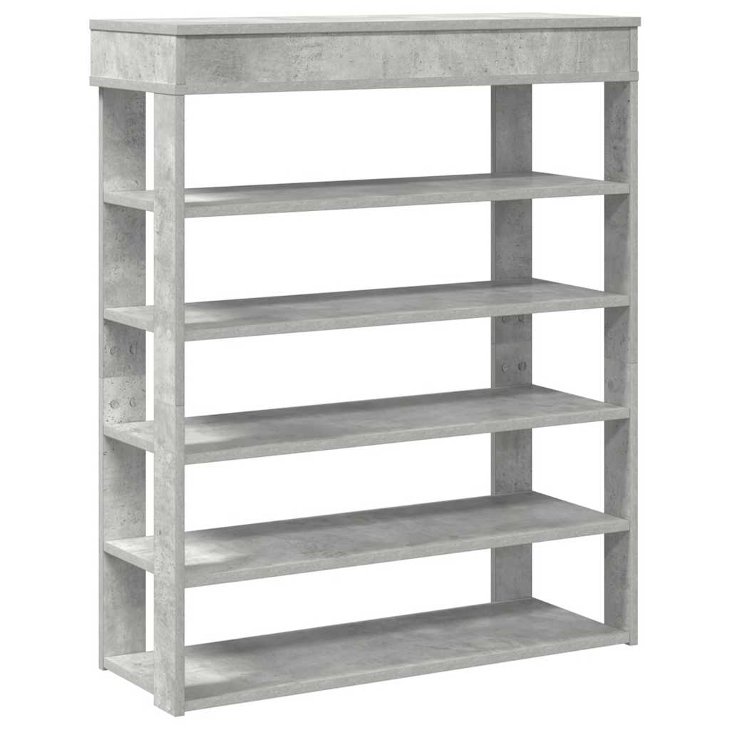 Vidaxx étagère à chaussures 80x30x98 cm bois d'ingénierie béton gris