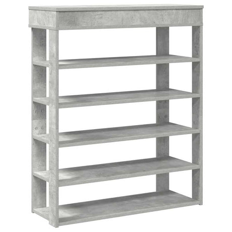 Vidaxx étagère à chaussures 80x30x98 cm bois d'ingénierie béton gris
