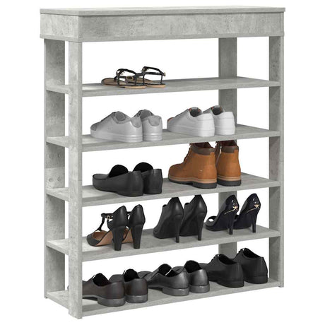 Vidaxx étagère à chaussures 80x30x98 cm bois d'ingénierie béton gris