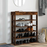 Vidaxl Shoe Rack 80x30x98 cm Behandlet tre røkt eik farget