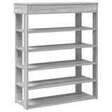 Vidaxl Shoe Rack 80x30x98 cm przetworzony drewniany szary sonoma