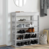 Vidaxl Shoe Rack 80x30x98 cm forarbejdet trægrå sonoma