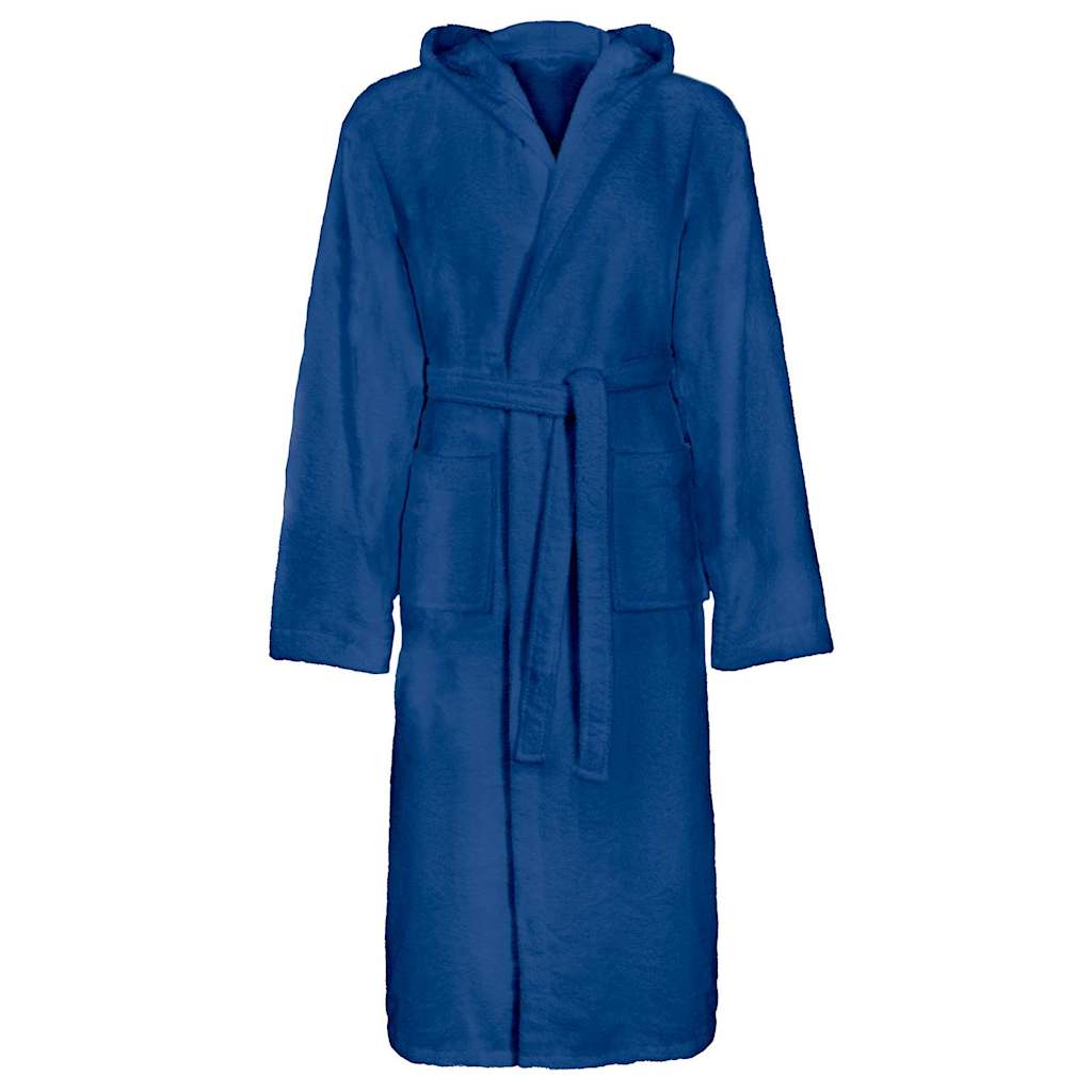 Vidaxl badjas kinn blauw xxxl katoen