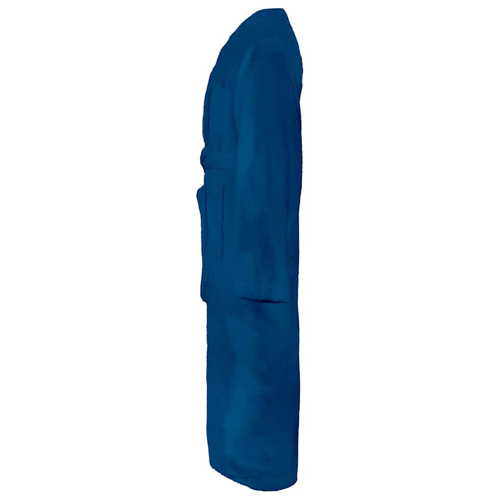 Vidaxl badjas kinn blauw m katoen