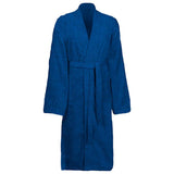 Vidaxl badjas kinn blauw l katoen