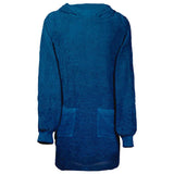 Vidaxl deken hoodie kinn marineblauw l katoen