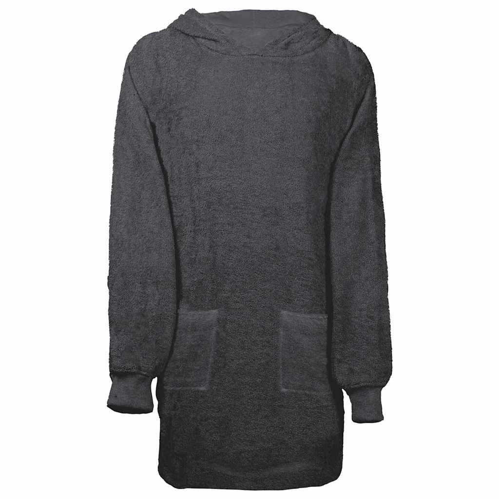Vidaxl deken hoodie kinn antraciet l katoen