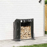 Vidaxx support à bois de chauffage avec housse de pluie 100,5x40,5x110,5 cm en acier