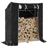 Vidaxx support à bois de chauffage avec housse de pluie 100,5x40,5x110,5 cm en acier