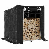 Vidaxx support à bois de chauffage avec housse de pluie 100,5x100,5x110,5 cm en acier