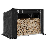 Vidaxx support à bois de chauffage avec housse de pluie 150,5x100,5x110,5 cm en acier