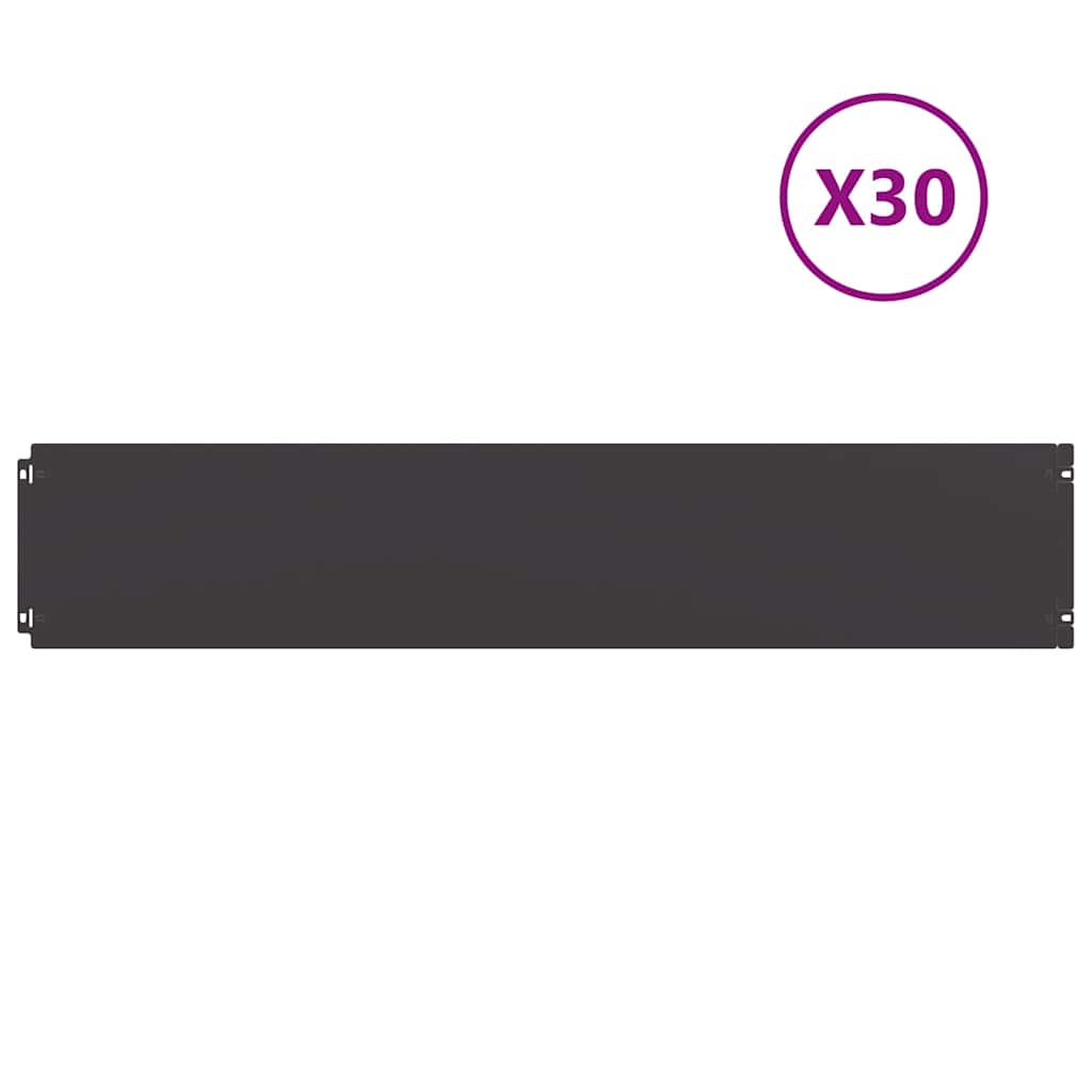 Vidaxl gazonranden 30 st 20x103 cm koudgewalst staal zwart