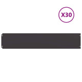 Vidaxl gazonranden 30 st 20x103 cm koudgewalst staal zwart