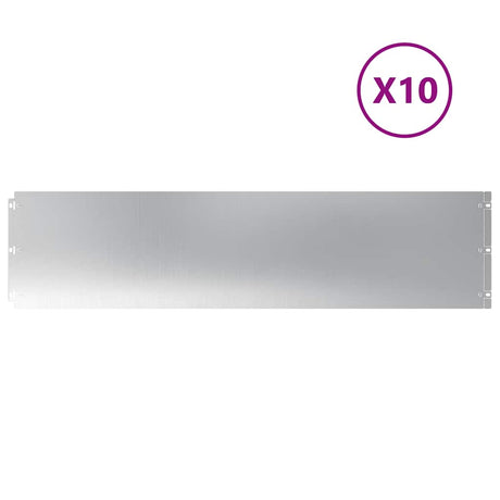 Vidaxl gazonranden 10 st 25x103 cm gegalvaniseerd staal
